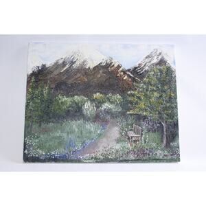 Landscape art, Nature scenery, Mountain range, Artistic depiction, Majestic